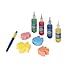 HearthSong Giant Inflatable Indoor and Outdoor Easel with Paints, Sponges, Brushes, and Built-in Art Tray, 62