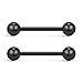 Ruifan Mix Color 316L Stainless Steel Nipple Shield Tongue Barbell Ring Bar Body Piercing 14G 12PCS