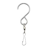 PROKTH 5PCS Swivel Hooks Clips, 10pcs 360&deg; Metal S Clips Hangers for Hanging Wind Spinner Rotate Spiral Tail Crystal Twister Display Party Decor