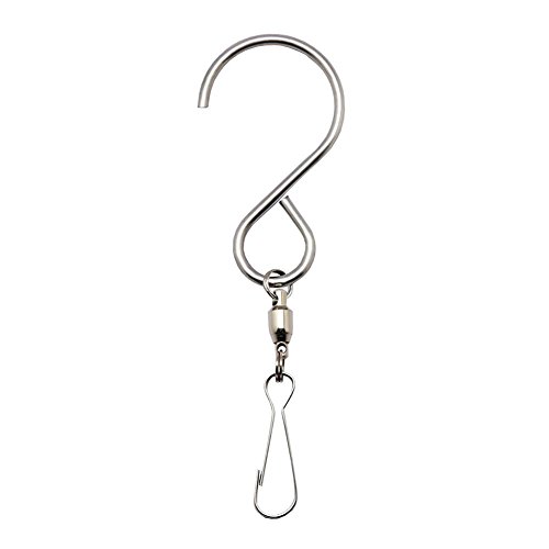 PROKTH 5PCS Swivel Hooks Clips, 10pcs 360&deg; Metal S Clips Hangers for Hanging Wind Spinner Rotate Spiral Tail Crystal Twister Display Party Decor