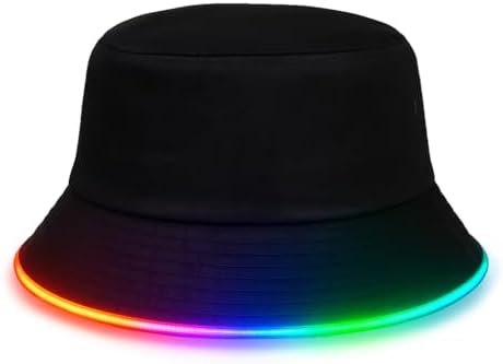 Waterproof Rave Bucket Hat Polyester Wide Brim Sun Rain Travel Casual Manfnee Rave Bucket Hat for Men Women Waterproof Rain Hat  main image 4