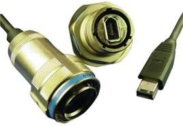 AMPHENOL PCD USBFTV6G USB FIELD TV ETHERNET CONNECTOR PLUG 4POS PCB