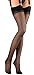Trasparenze Sara All Sheer Stockings with Signature Logo - Made in Italy (Black, Medium)