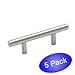 Cosmas 305-2.5SN Satin Nickel Cabinet Hardware Euro Style Bar Handle Pull - 2-1/2
