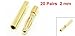 uxcell 20 Pairs Gold Tone Metal Audio Telephone Device 2mm Dia Banana Connector