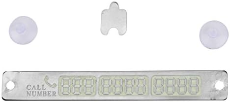 Quaant Car Parking Card,Telephone Number Card Notice Night Florescent Sucker Plate 2018 car-Styling car Accessories Universal (Silver)