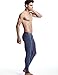 SEOBEAN Low Rise Mens Underwear Pants Long John Cotton Navy 2274