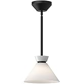 Alora Mood PD470108MBGO Halston Pendant, Glossy Opal Glass/Matte Black