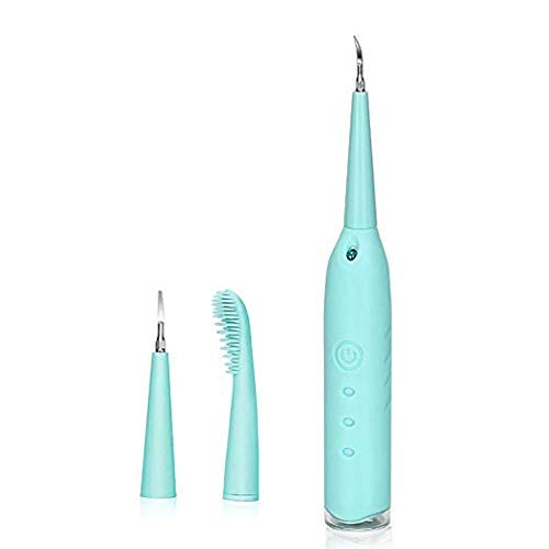 Electric Calculus Remover Tartar Scraper Tartar Plaque Remover High-Frequency Vibration Portable Dental Calculus Remover with 3 Cleaning Tips