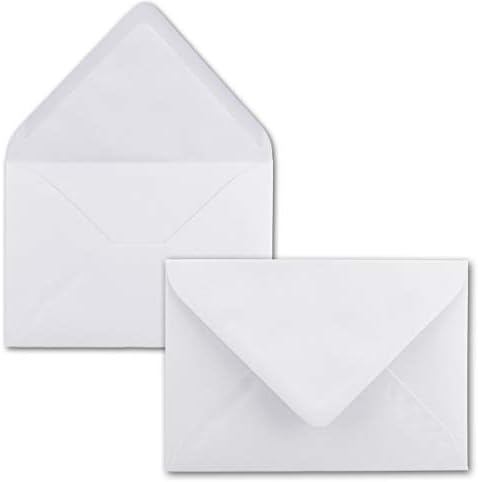 Mini Letter Envelopes - 5.2 x 7.6 cm - Miniature Envelopes with Wet Seal for Flower Greetings, Greeting Cards, Tags & Money Gifts - Gustav Neuser® 100 Umschläge 10-Hochweiß