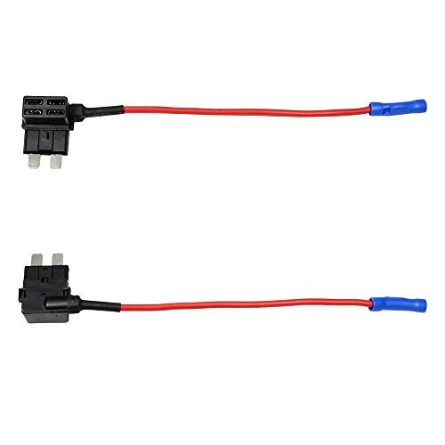 HUIQIAODS 12V 24V Car Add A Circuit Fuse Tap Piggy Back Blade Holder Plug Socket Pack of 5