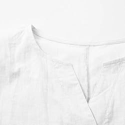 Cotton Linen Tops for Women Casual Button Down