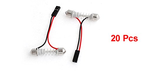 20 Pcs Car Spring Dome Map Festoon Adapter Light Bulb Base 30-40mm