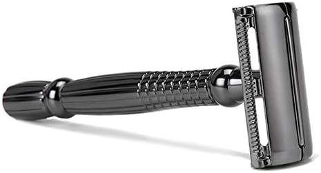 PYDDIN Long Handle Butterfly Open Double Edge Safety Razors for Men, with 5 Razor Blades in Gift Packaging, Fits All Double-edge Razor Blades