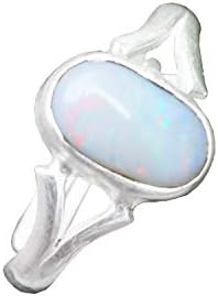 2.50 Ratti Natural Opal Silver Plated Adjustable Ring for Man and Woman with Lab Certificate