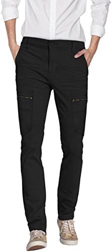 ETHANOL Mens Super Stretch Slim Fit Trousers Pants AP46076SK PK16 Black 30