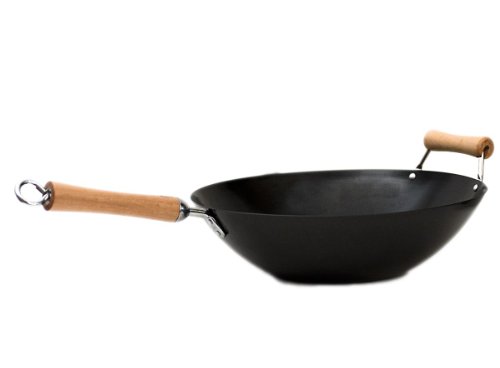 Joyce Chen 21-9971, Classic Series Carbon-Steel Nonstick Wok Set, 4-Piece