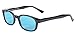 Pacific Coast Original KD's Biker Sunglasses (Black Frame/Turquoise Lens)