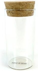 Glass Jar Bottle with Cork/Steel Lid - with Memo or Empty For Party Favor (Tall Empty)