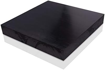 Acetal Copolymer Plastic Sheet 3/8" x 12" x 12" - Black Color