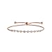 DIFINES Redbarry Marquise Shaped CZ Diamond Paved 18k Rose Gold Plated Adjustable Bracelet for Women Girls, Gift for Love, Birthday, Valentine's Day, Anniversary