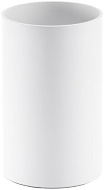 DWBA Bath Collection DWBA Stone Round Open Top Trash Can Wastebasket W/O Lid Cover Cover- White