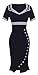 HOMEYEE Women's Elegant Sweetheart Neck High Waist Career Dress UB220