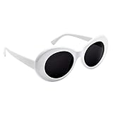Dailly Necessities CLOUT GOGGLES Retro Thick Framed-Inspired By Kurt Cobain Sunglasses (White)