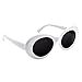 Dailly Necessities CLOUT GOGGLES Retro Thick Framed-Inspired By Kurt Cobain Sunglasses (White)