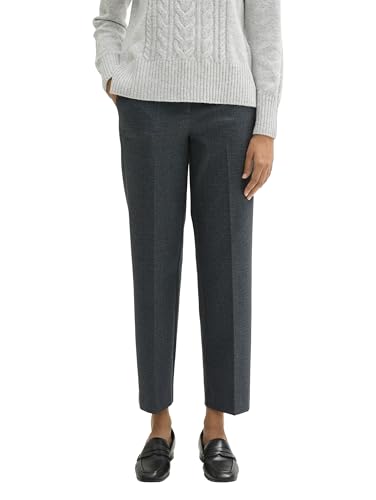 TOM TAILOR Women's Mia Straight Trousers, 36608 - Classic Herringbone Strucutre, 32W x 32L