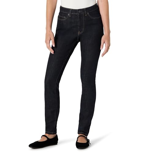 Amazon Essentials Jean Skinny Très Extensible, Taille Haute Femme, Rincé, 42-44