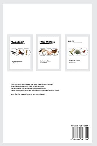 Wild Animals: Montessori real Wild Animals book, bits of intelligence for baby and toddler, children's book, learning resources. 1