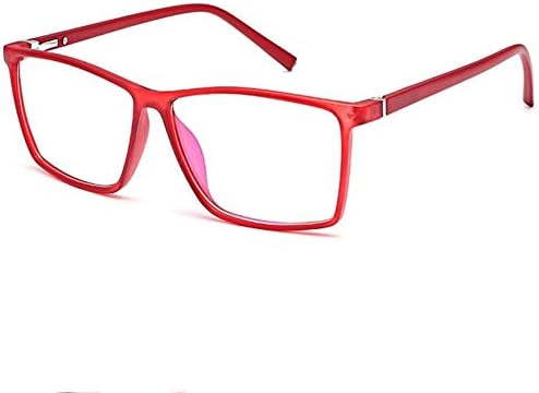 YLBHXC Frame glasses Fashion Women Optical Glasses Frame Men Vintage Square Eyeglasses Frame Clear Lens Glasses Black Blue Red Spectacle Frame (Frame Color : Red)