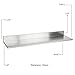 Wallniture Plat Durable Stainless-Steel Wall Mountable 30.75 Inch Kitchen Organization Shelf for Restaurants Businesses and Eateries