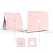 IBENZER Compatible with MacBook Pro 15 Inch Case 2015 2014 2013 2012 A1398, Hard Shell Case with Keyboard Cover for Old Version Apple Mac Pro Retina 15, Rose Quartz, R1501RQ+1