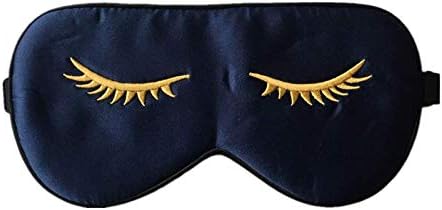 townssilk Silk Sleep mask with Adjustable Strap,Comfortable and Super Soft Eye mask Ultimate Sleeping aid navyblue pattern4