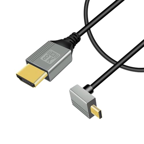 Micro HDTV to HDTV Cable 0.5M Down Angle