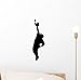 Wallmonkeys Wall Decals Wallmonkeys Sports Silhouette Baseball Style Peel and Stick Wall Decal, 12 x 4