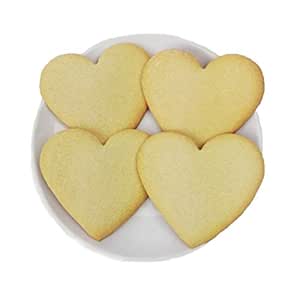 Amazon.com : Heart Sugar Cookies Plain Uniced & Ready To Decorate|(4