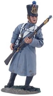 W. Britain's 36093 French Line Infantry Fusilier in Greatcoat Reaching for Cartridge #1