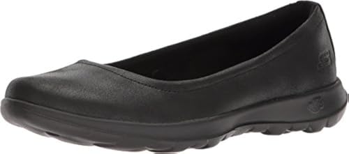 Skechers Women's Go Walk Lite-16359 Ballet Flat Black Black