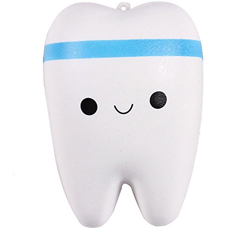 Anboor Squishies Teeth Mini Slow Rising Kawaii Scented Stress Toy 1Pcs Color Random