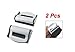 Nicebee 2Pcs Universal Fit Car Seatbelt Adjuster Clip Belt Strap Clamp Shoulder Neck Comfort Adjustment Child Safety Stopper Buckle Silver