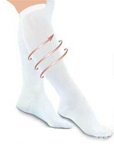 CareforYou® Travel & Flight Anti-Fatigue Compression Socks Help Energise Tired, Aching, Swollen Legs, aid Circulation (L/XL, White)