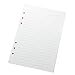 Ancicraft Refill Paper A5 5.7 X 8.25 Inches 6 Hole Lined Creamy White Paper for Loose Leaf Binder Notebook 100 Sheets / 200 Pages