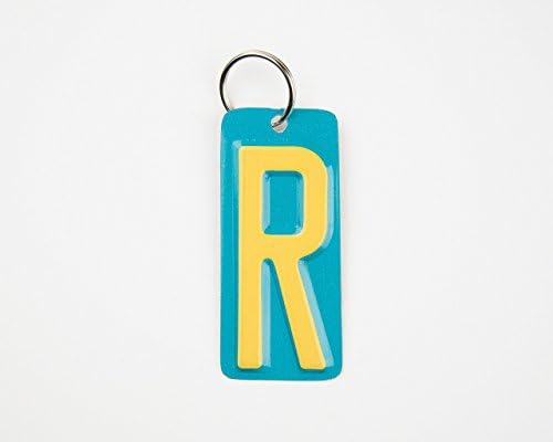 Letter R Key Chain - Initial R key chain - License Plate Key Chain - R Charm - Gift for Teacher - Stocking Stuffer