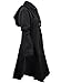 Susanny Womens Modern Button Closure Asymmetrical Winter Long Trench Jackets Coat, L(US M), Black