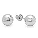 Dazzlingrock Collection 14K Ball 6mm Stud Earrings with Screwbacks, White Gold