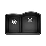 Blanco 441598 Diamond 1.75 Low Divide Under Mount Reverse Kitchen Sink, Large, Anthracite