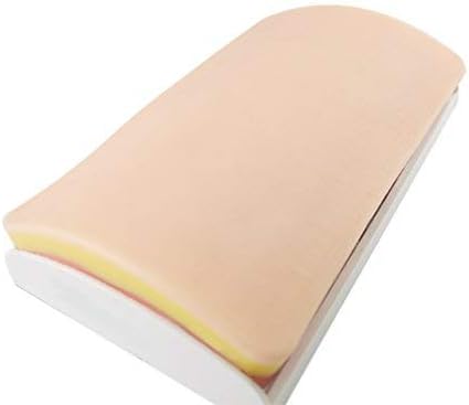 Laplay Suture Training Pad featuring Artificial Skin with 5 Layers of Durable silicone and Base 8.66'5.91'1.57'inches